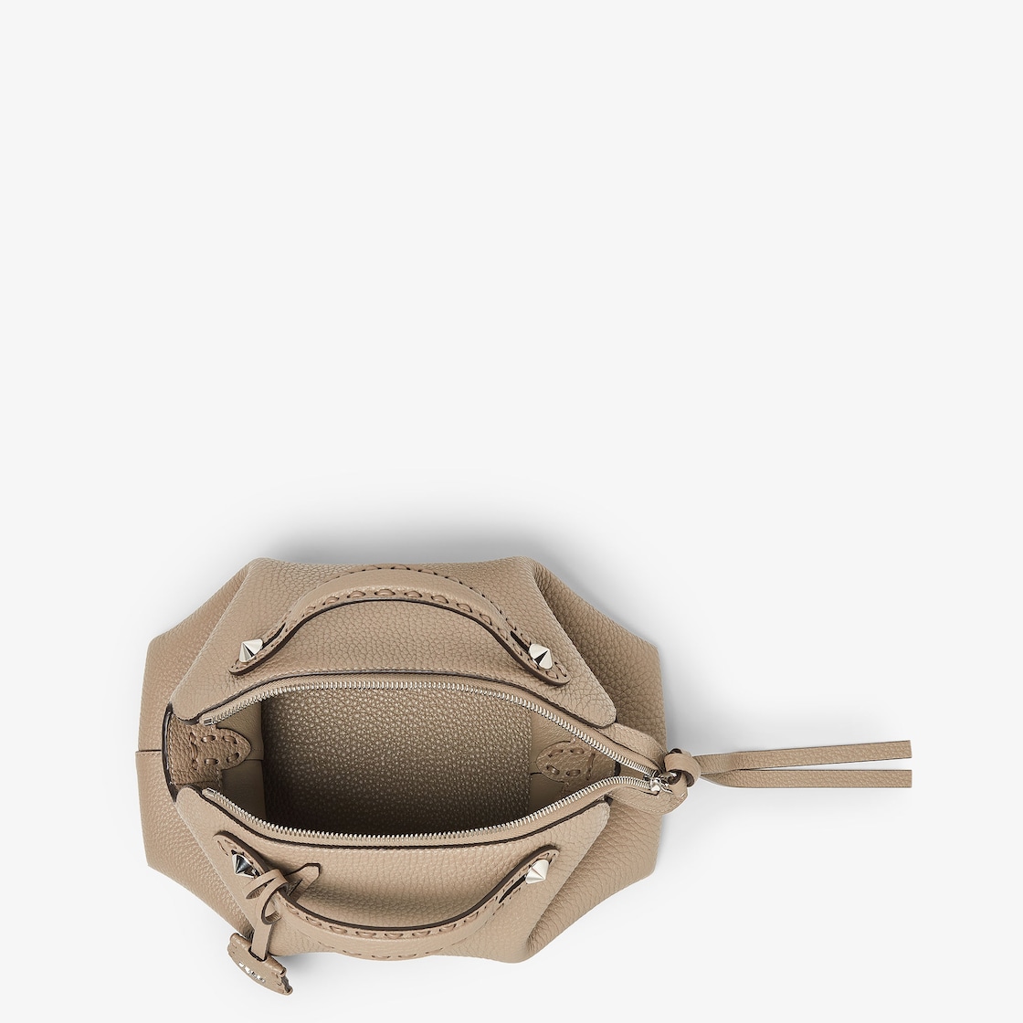 FENDI By The Way Selleria Medium Dove gray Selleria bag with 192 hand-sewn topstitches - Image 5